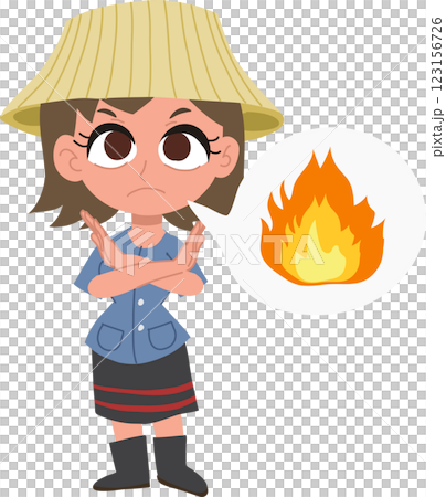 thai farmer woman cartoon promoting no burning pm 2.5 pollution awareness and environmental protection thai farmer woman cartoon promoting no burning pm 2.5 pollution awareness and environmental protection 123156726