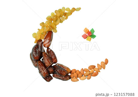 PNG, Ramadan. Set of traditional food during fasting period,isolated on white background. PNG, Ramadan. Set of traditional food during fasting period,isolated on white background. 123157088