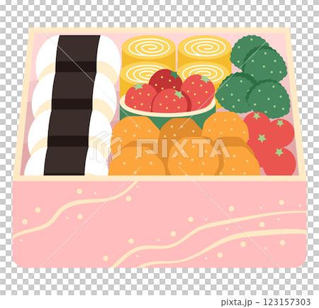 行楽弁当のイラスト 123157303