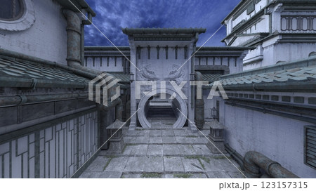 中国式建築物 123157315