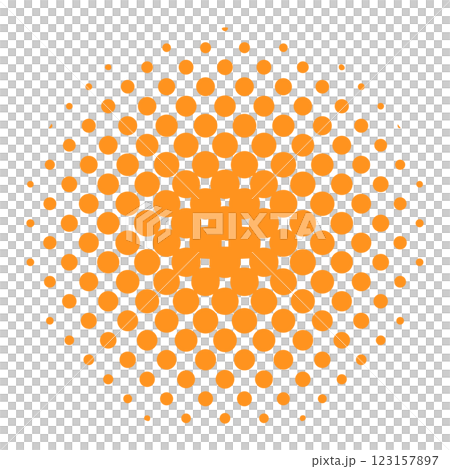 Simple and easy to use circular halftone material 123157897