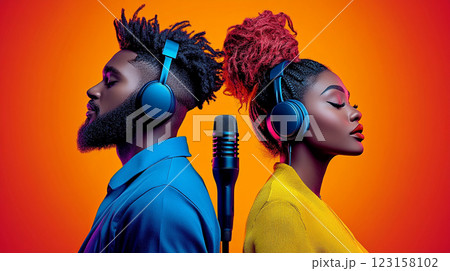 Vibrant Musical Duo 123158102