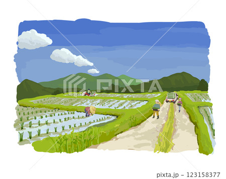 田園風景 123158377