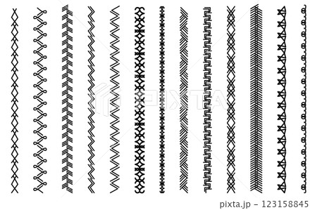 黒い装飾罫線のベクターイラスト素材 123158845