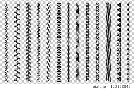 黒い装飾罫線のベクターイラスト素材 123158845