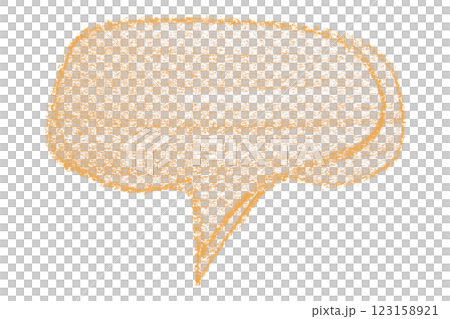 Separate orange speech bubble on transparent background. Separate orange speech bubble on transparent background. 123158921