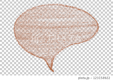 Separate brown speech bubbles on transparent background. 123158922