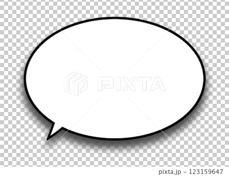 Speech bubble with shadow 123159647
