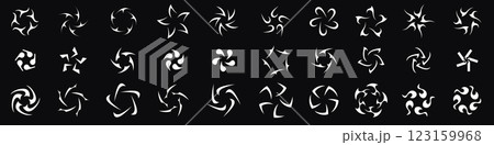 Minimalist Y2K abstract tribal symbol set Minimalist Y2K abstract tribal symbol set 123159968