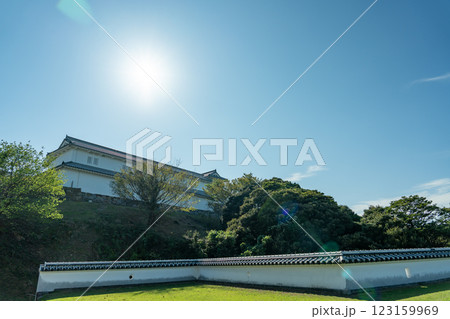 熊本県天草郡苓北町 天草四郎が率いる一揆軍の猛攻撃にも落城しなかった天然の要害である富岡城 熊本県天草郡苓北町 天草四郎が率いる一揆軍の猛攻撃にも落城しなかった天然の要害である富岡城 123159969