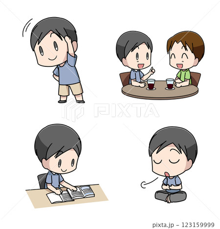 ウェルネスのイメージのイラスト・男性 123159999