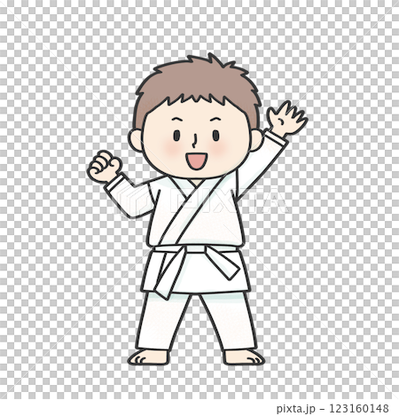 白い道着を着た男の子 123160148