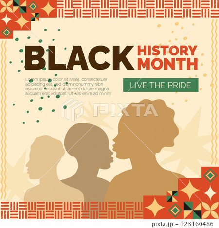 Living the Pride for Black History Month, vector illustration 123160486