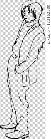 Kiza 男人把手伸進 croquis 褲兜 Kiza 男人把手伸進 croquis 褲兜 123162380