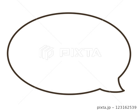 シンプルな楕円形のふきだしのイラスト 123162539