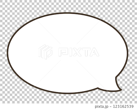 Illustration of a simple oval speech bubble 123162539
