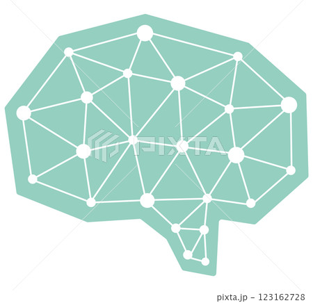 電子頭脳のイメージイラスト　グリーン 123162728