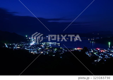 山から見た夜景 山から見た夜景 123163730