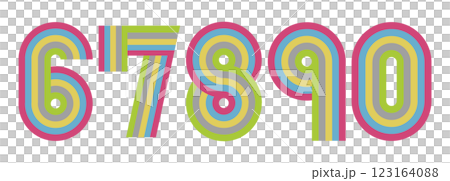 6,7,8,9,0 數位數位設計彩虹顏色 2 123164088