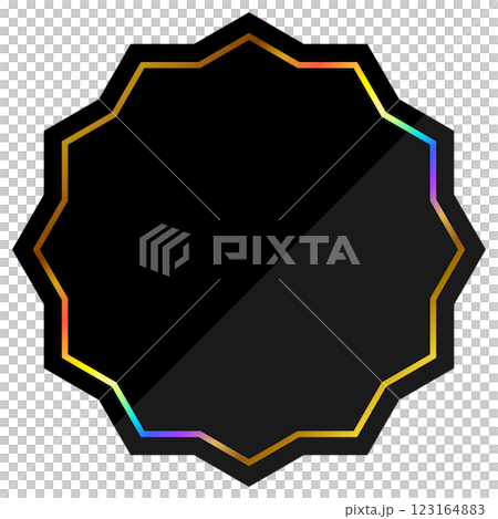 Luxurious frame Black & Rainbow Gold Luxurious frame Black & Rainbow Gold 123164883