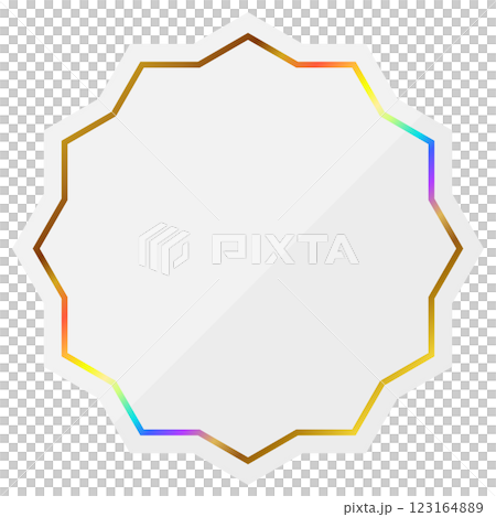 Luxurious frame in white and rainbow gold Luxurious frame in white and rainbow gold 123164889