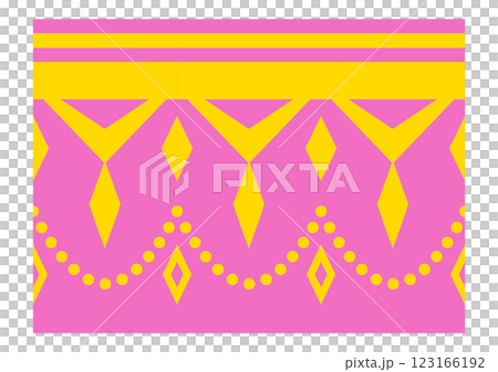 Asian style ornament frame. Seamless decorative border parts. 123166192