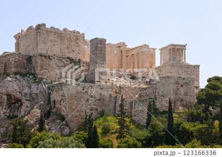 The Propylaea and Temple of Athena Nike in the Acropolis of Athens The Propylaea and Temple of Athena Nike in the Acropolis of Athens 123166336