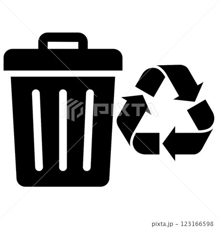 recycling bin icon, graphics, symbols and designs for use in various types of work and businesses 123166598
