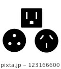 unversal power plug icon, graphics, symbols and designs for use in various types of work and businesses 123166600