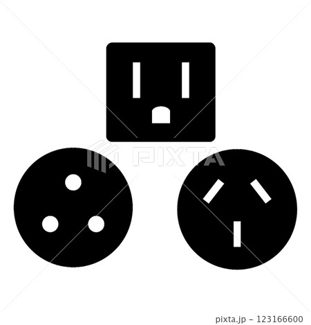 unversal power plug icon, graphics, symbols and designs for use in various types of work and businesses unversal power plug icon, graphics, symbols and designs for use in various types of work and businesses 123166600