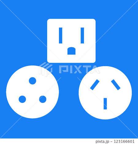 unversal power plug icon, graphics, symbols and designs for use in various types of work and businesses 123166601