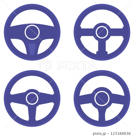 車の運転や操作をするハンドルのイラスト 123166636