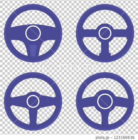車の運転や操作をするハンドルのイラスト 123166636