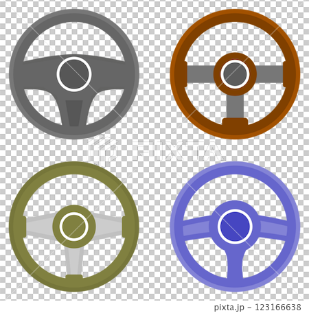 Illustration of a steering wheel for driving and operating a car 123166638