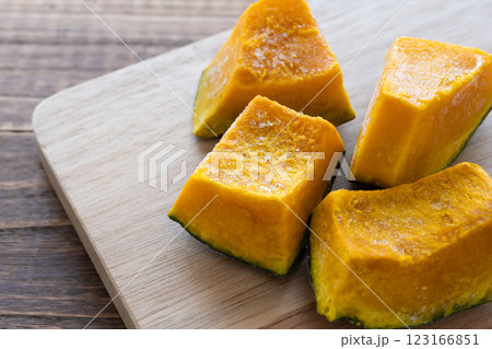 冷凍かぼちゃ　カボチャの写真素材 123166851
