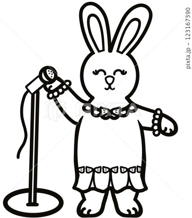 Outline Rabbits black line hand-drawn, Clothes for Career set cute little hares characters. Kawaii for kids to Dream career. Outline Rabbits black line hand-drawn, Clothes for Career set cute little hares characters. Kawaii for kids to Dream career. 123167390