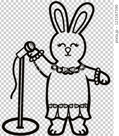 Outline Rabbits black line hand-drawn, Clothes for Career set cute little hares characters. Kawaii for kids to Dream career. Outline Rabbits black line hand-drawn, Clothes for Career set cute little hares characters. Kawaii for kids to Dream career. 123167390