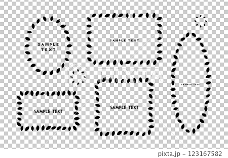 Frame with leaf motifs Vector illustration 123167582