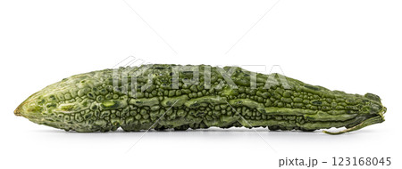 Fresh green bitter melon isolated on white background 123168045
