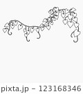 Floral ivy drawing decorative ornament flat design. 123168346