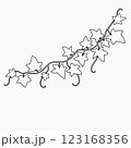Floral ivy drawing decorative ornament flat design. 123168356