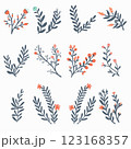 Floral doodle freehand drawing vector illustration. 123168357