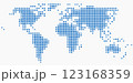Circle shape world map on white background. 123168359