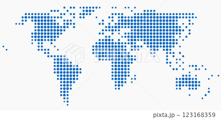 Circle shape world map on white background. Circle shape world map on white background. 123168359