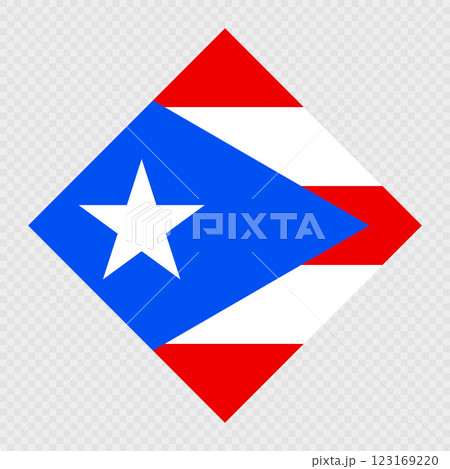 Puerto Rico rhombus flag. Vector illustration. 123169220