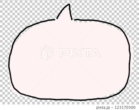 Pink simple speech bubble from above 123170300