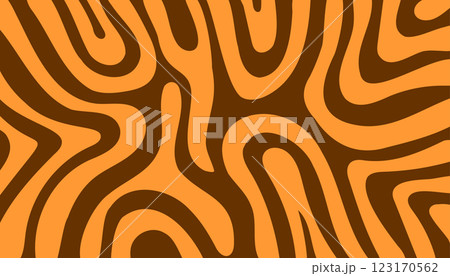 Vintage contemporary abstract background with brown and orange hand-drawn patterns 123170562