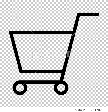 Clean design shopping cart illustration on white background 123170799