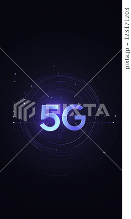 A visual representation illustrating 5G technology, symbolizing extensive cloud connectivity and seamless data flow 123171203