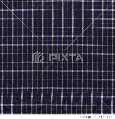 Navy blue classic plaid fabric, background pattern geometric abstract design 123172411